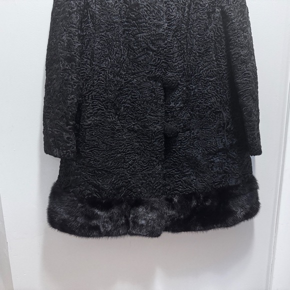 Persian Lamb Coat with Mink Collar Vintage Furs - Picture 3 of 13